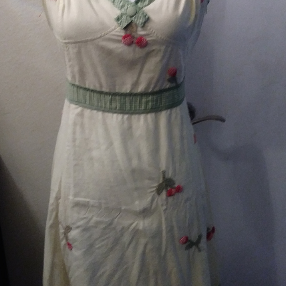 Rare Anthropologie Yellow  Cotton Sundress